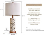 OYEARS 3-Way Dimmable 22'' USB A+C Touch Control Table Lamp Set of 2 with Nightlight for Living Room Bedroom Farmhouse Bedside Nightstand Lamps (Brown, Bulb Included)
