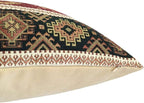 Large Throw Pillow Covers Burgundy Red and Green - 22 x 22 Inches Decorative Kilim Pillows, Boho Room Decor for Couch, Bohemian Square Case for Farmhouse, Aztec, Patio, Moroccan
