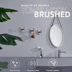 KOKOSIRI Robe Hook Bathroom Towel Coat Hooks for Bath Kitchen Wall 3 Pack Brushed Nickel Stainless Steel B1013BR-P3