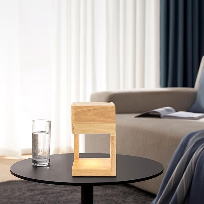 Table Lamp,Bedside End Table Lamp Traditional Nightstand Desk Lamp Geometric Lamp with Shade for Living Bedroom Office(Modern,Style 4)