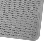Silicone Dish Drying Mat for Multiple Usage,Easy clean,Eco-friendly,Heat-resistant Silicone Mat for Kitchen Counter or Sink,Refrigerator or Drawer liner Grey M 12 inches x 12 inches