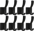 Black Wall Hooks Coat Hook, Towel Hooks Robe Hook for Bathroom, Entryway Mudroom Hooks for Hanging Coat Key Hat Backpack (8 Pack, Black)