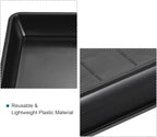 MECCANIXITY Plant Pot Saucer 6 Inch Plastic Square Flower Drip Tray for Indoor Outdoor, Black Pack of 10