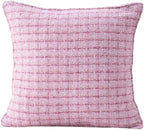 Luxury Tweed & Chenille Throw Pillow Covers – Set of 2 (18" x 18") with Soft and Luxurious Textures Decorative Throw Pillows for Couch, Bed, and Home Decor (Pink)
