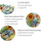 Bohemian Bathroom Curtain Colorful Boho Floral Print Beautiful Bright Polyester Fabric Cloth Shower Curtain for Bathroom Decoration, 72"x72"