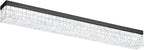 L48 Rectangular Chandelier Flush Mount Rectangle Chandelier Modern K9 Crystal Chandeliers Light Fixture for Dining Room Bedroom Bar Black Crystal Ceiling Lights