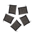 Patu Zipper Mesh Bags, Size M / A6, 5 Pieces, Beauty Makeup Cosmetic Accessories Organizer, Travel Toiletry Kit Set Storage Pouch, Black