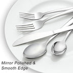 73-Piece Silverware Set with Organizer, Pleafind Stainless Steel Silverware Sets for 12, Cutlery Utensil Sets with Steak Knives, Include Forks Spoons Knives ＆ Silverware Organizer, Dishwasher Safe