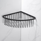 Corner Shower Caddy Organizer, SUS304 Stainless Steel Heavy Duty Rust-Proof Shelf Organizer, Wall Mounted Storage Rack for Bathroom Kitchen, Matte Black