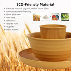 Wheat Straw Dinnerware Sets 36 Piece Unbreakable Dinnerware Sets, Reusable Wheat Straw Plates and Bowls Sets, Travel Camping Cutlery Set, Dishwasher Microwave Safe Dinnerware Colourful
