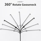 Lash Light, LED Floor Lamp, Reading Floor Lamp, Adjustable Gooseneck, 3 Heights, 10W Dual Brightness, Portable Standing Lamp for Eyelash Extensions, Makeup, Office