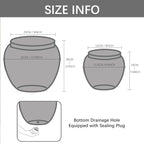 Yundu Concrete Planter Set of 2, The planters for Indoor Plants, 12.5 & 8.5 inch pots for Plants, Plant pots Indoor with Drain Hole, Modern décor for Home, Office and Other Indoor and Outdoor Décor