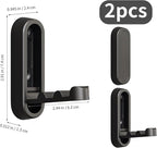 2Pcs Foldable Wall Hooks, Zinc Alloy Folding Hook Black, Heavy Duty Folding Coat Hooks Wall Mounted for Hanging Coat Towels Bags Keys (Black, 2 Pack)