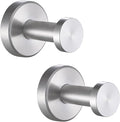 APLusee Brushed Nickel Bathroom Towel Hooks, 304 Stainless Steel Coat Hook 2 Pack, Heavy Duty Towel Hanger for Bathroom, Wall Mounted