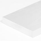 16 Inch Floating Shelves, 9.3" Deep Floating Shelf Wall Mounted, 16" Wall Shelves, Rustic Deep Bookshelf, Large Display Shelves & Storage Shelves for Bedroom, Living Room, White, Set of 2