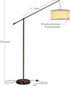 Brightech Hudson 2 - LED Floor lamp, Tall Lamp with Sturdy Base, Contemporary Arc Lamp for Living Rooms & Offices, Great Living Room Décor, Mid Century Modern Light for Bedroom - Rubbed Bronze