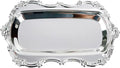 Quluxe Small Vintage Trinket Dish Jewelry Tray Perfume Organizer Tray for Wedding Photographer Detail Props Ceremony Antique Decor (Silver)