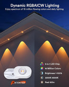 Lumary Smart Permanent Outdoor Lights 2 with Remote & Slide-Base, 100ft with 60 RGBAICW LEDs 3600lm for Daily & Accent Lighting, 110+ Scene for Halloween Christmas Decor, Work with Alexa Google, White