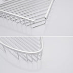 Bathroom Shower Caddy Corner Shelf, Corner-Hollow Design, Ultra Sturdy Rust-Proof Stainless Steel Shelf Organizer Shampoo Holder, Wall Mounted Storage Rack for Bathroom, Polished Chrome