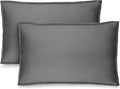 Bare Home King Pillow Sham Covers - Set of 2 - Premium 1800 Ultra-Soft Microfiber - Double Brushed - Stain & Fade Resistant - Bed Pillow Shams - Pillows Not Included (Set of 2, Grey)