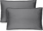 Bare Home King Pillow Sham Covers - Set of 2 - Premium 1800 Ultra-Soft Microfiber - Double Brushed - Stain & Fade Resistant - Bed Pillow Shams - Pillows Not Included (Set of 2, Grey)