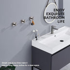 KOKOSIRI Robe Hook Bathroom Towel Coat Hooks for Bath Kitchen Wall 3 Pack Brushed Nickel Stainless Steel B1013BR-P3