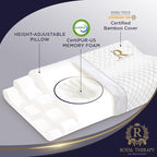Memory Foam Pillow, King Cervical Pillow for Neck Pain, Contour Pillow, Neck and Shoulder Pain, Side Sleeper, Back and Stomach Sleeper