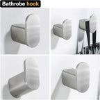 RANDOM Brushed Towel Hooks Bathroom Hardware Accessories Coat Hook 304 Stainless Steel Clothes Hook for Bath Kitchen Contemporary Hotel Style Wall Mounted 2 Pack. (Round, Brushed Steel).