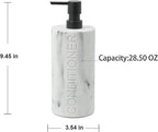 Conditioner Dispenser – Luxurious Refillable Pump Bottle with Embossed Text, Durable Construction for Bathroom and Kitchen