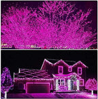 ILLUMINEW Pink String Lights Outdoor Valentines Day Decorations, 8 Modes Fairy Christmas Lights Plug in for Bedroom Tree Outsides Decor (Pink, 100Led)