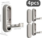 4Pcs Foldable Wall Hooks, Zinc Alloy Folding Hook Silver, Heavy Duty Folding Coat Hooks Wall Mounted for Hanging Coat Towels Bags Keys (Silver, 4 Pack)