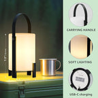 uuffoo LED Lamp Shower Lamp Rechargeable Lantern Table Lamp Cordless 3000K and Candle Light IP44 Dimmable for Indoor Outdoor Bathroom Patio Camping Restaurant Home