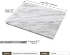 Natural Marble Cutting Board For Kitchen, 16 x 20 Inch Marble Slab Pastry Board With Non-Slip Feet For Baking, Cheese, Charcuterie, Chocolate, White Gray Net Veins