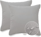 JMGBird Outdoor Pillows Set of 2 Outdoor Throw Pillows Waterproof with Insert 18×18 Inch Outdoor Pillow for Patio Furniture