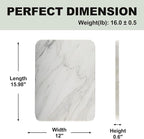 Koville Italian Natural Marble Cutting Board for Kitchen, 16x12inch Large Hand Crafted Marble Slab for Cheese, Charcuterie, Pastry Board - Wedding Gift, House Warming Gift