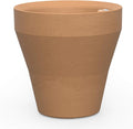 Crescent Garden Rim TruDrop Planter, Self-Watering Plant Pot, 18-Inch (Weathered Terracotta)