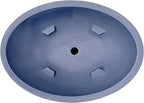 Crescent Garden Delano Oval Planter Bowl, Succulent Garden, Unique Indoor/Outdoor Double-Walled Plant Bowl with Plug- Oval Shape - 30" L x 21" W x 10" H (Slate)