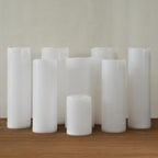 4" x 12" White Large Waterproof Outdoor Flameless Candles Battery Operated LED Flickering Pillar Candles with Remote and Timer for Indoor Outdoor Lanterns, Long Lasting, Set of 2