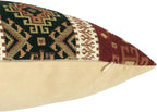 Hippy Throw Pillow Covers Kilim Burgundy Red and Dark Green - 12 x 20 Inches Boho Pillows, Decorative Lumbar Room Decor for Couch, Bohemian Outdoor Case for Farmhouse, Sofa
