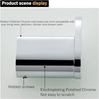 RANDOM Polished Chrome Towel Hooks SUS 304 Stainless Steel Wall Hook Heavy Duty Wall Mounted Robe Coat Clothes Hat Key Hooks Holder for Bathroom Livingroom Hotel Kitchen Garage, 2 Pack .96026-8C