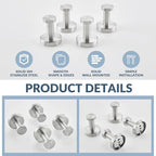 APLusee Brushed Nickel Hand Towel Hook, 4 Pack 304 Stainless Steel Storage Coat Hook, Bathroom Accessories Wall Mounted