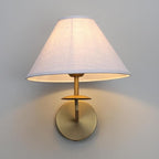 PERMO Vintage Wall Sconce Classic Sconces wiht Linen Fabric Shade Antique Gold Wall Sconces Hardwired Indoor Wall Lights for Living Room Bathroom Bedroom Hallway