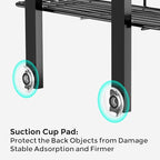 Nieifi Over The Door Shower Caddy Pantry Organizer Rack with Reliable Hooks, Sturdy Hanging Shower Organizer Shelf Basket Storage Rack, Bathroom Shelves Drill Free Extra Large, Black