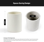 Misen Cream Concrete Utensil Holder - Kitchen Tool Organizer, Large Utensil Container for Countertop, Stainless Steel Holder - Compatible Prep Tool Sets 5 and 10 Piece - 6.25in x 5.5in