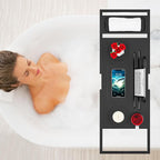 Premium Bathtub Caddy Tray Black - Bath Tray - Bath Tub Tray Table for Bathtub - Bath Caddy Tray for Bathtub, Expandable Size, Fits Most Bath Tubs