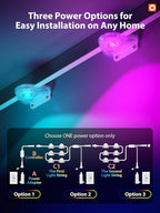 addlon 100FT Permanent Outdoor Lights, Smart RGB+IC LED Lights for House & Outdoor Decor, App & Remote Control, DIY Scene Modes, IP67 Waterproof for Christmas, Holiday, Party, Halloween Decorations