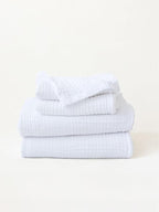 4 Pieces Muslin Towel Set for Bathroom, Luxury 100% Turkish Cotton Thin Soft Quick-Dry Lint-Free Large Size Bath Hand Towel Sets (White, 2 Bath & 2 Hand Towel Set)