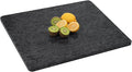 Black Marble Cutting Board For Kitchen, Large Marble Slab Pastry Board With Non-Slip Feet For Baking, Cheese, Charcuterie, Chocolate, 16x20 Inch, Pack Of 1 Piece
