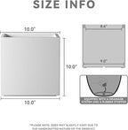 Kante 10 Inch Square Concrete Planter for Outdoor Indoor Home Patio Garden, Large Plant Pot with Drainage Hole and Rubber Plug, Pure White