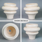 Ceramic Bonsai Planters 11 Inch - Pots for Plants Indoor Outdoor, Plant Pot with Drainage Hole, Decorative Flower Pot for Home Garden Patio Office, Gift for Men Women, White